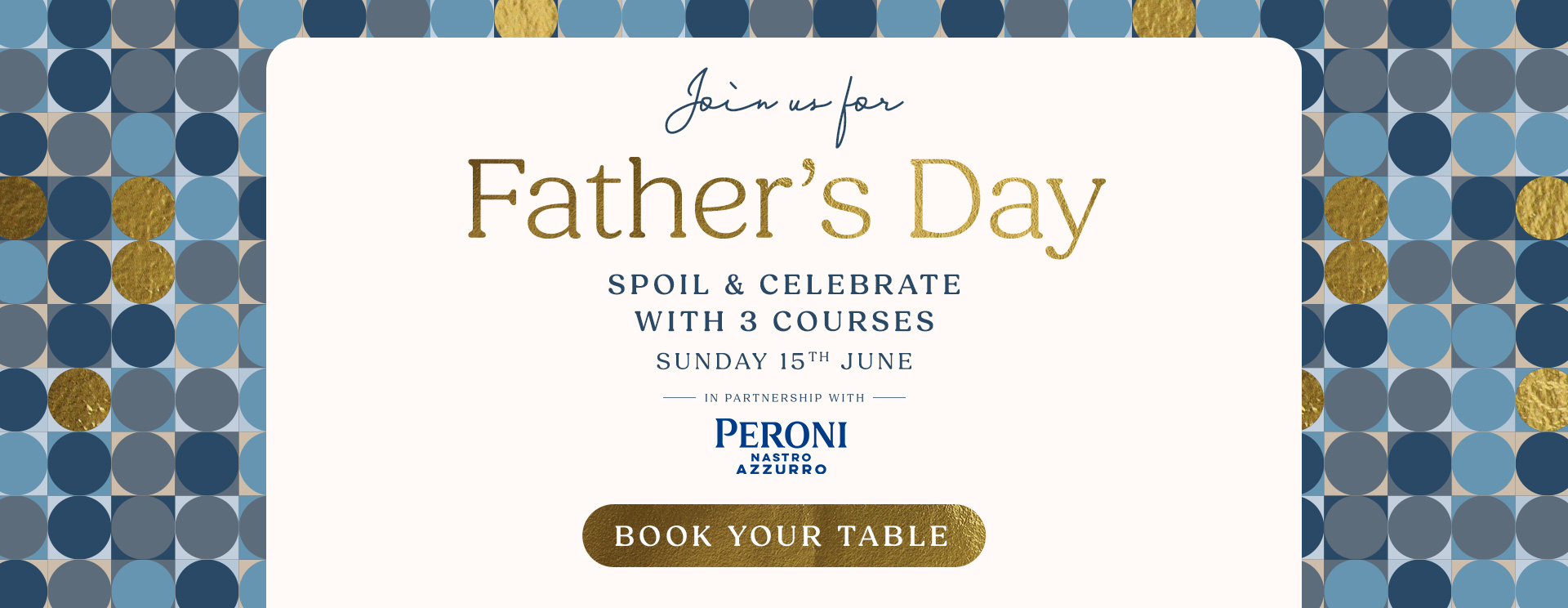 Father’s Day menu Weybridge
