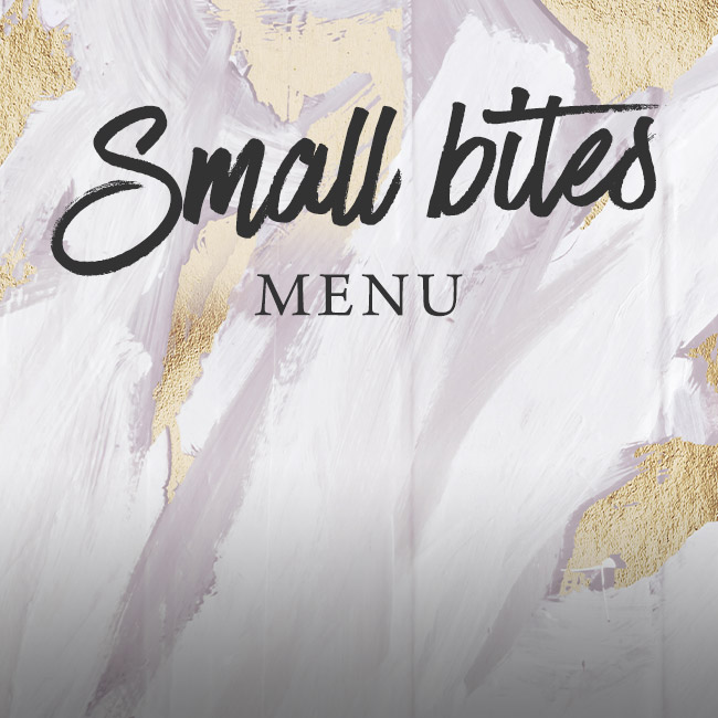 Small Bites menu at The Minnow 